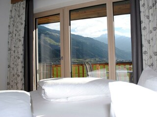 Ausblick Ferienwohnung Schlafzimmer Adlerhorst