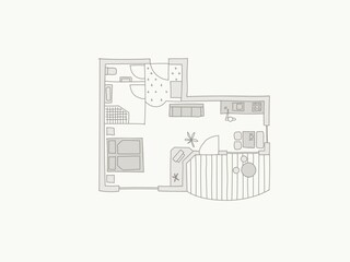 Drawing Grundrisse_apartment schönblick