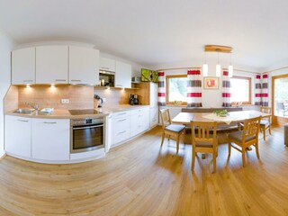 Wohnküche Rundumblick Wohnung Rosengarten