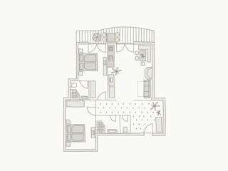 Drawing Grundrisse_penthouse suite bergsee 2 SZ