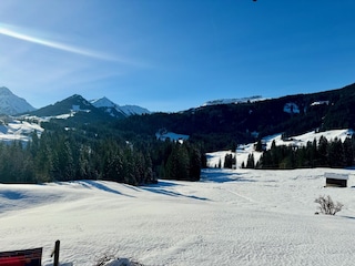 Ausblick von Ihrem großen Südbalkon in Richtung "Ifen"