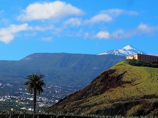 Blick vom Garten zum Teide