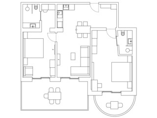 Vakantieappartement Dorf Tirol Grondplan 30