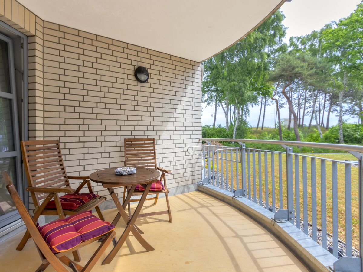 Balkon mit Ausblick auf die Stranddüne