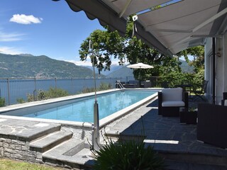 Lounge by the pool and view