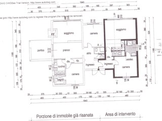 Floor plan, small apartment to the right