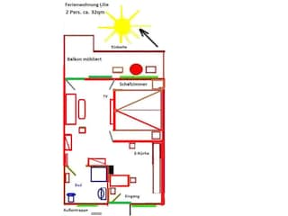Wohnung Lilie 2 Pers