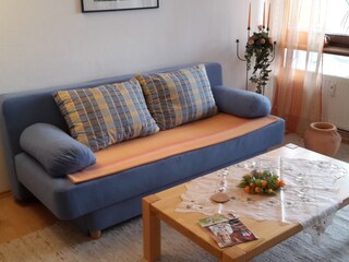 Ausziehbare Sitz-/Schlafcouch (Liegefläche 140x200cm)