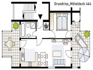 Apartamento Rechlin Plano de planta 33