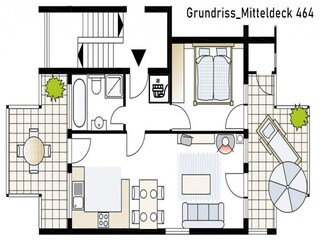 Appartement Rechlin Plan d'étage 34