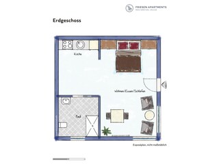 Appartamento per vacanze Greetsiel Pianta del piano 23