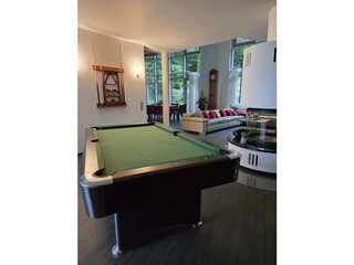 Billiardtisch im Wohnzimmer