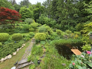 Garten mit Wald
