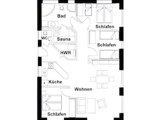 Grundriss Ferienhaus Leuchtturm in Hülsen an der Schlei