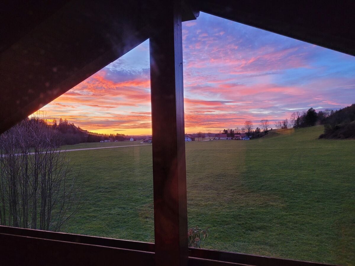 Sonnenuntergang vom Wohnzimmer