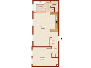 Appartamento per vacanze Borkum Pianta del piano 7
