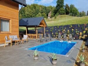 Ferienhaus Wiśniowa mit Pool und Bergblick