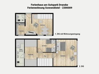 Vakantieappartement Dranske Grondplan 24