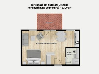 Apartamento de vacaciones Dranske Plano de planta 33