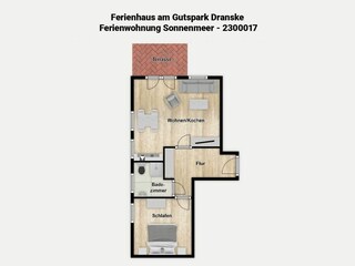 Appartement de vacances Dranske Plan d'étage 39