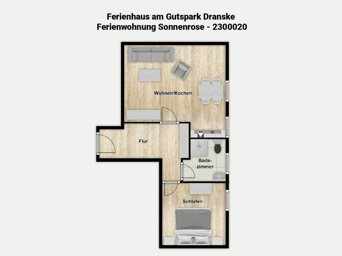 Vakantieappartement Dranske Grondplan 26