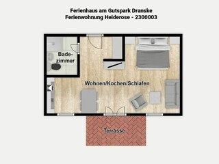 Appartement de vacances Dranske Plan d'étage 22