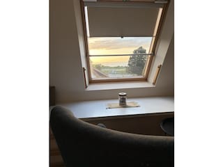 Blick aufs Meer mit Sonnenuntergang
