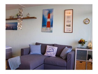 Couch der Ferienwohnung Inselblume 83 auf Fehmarn