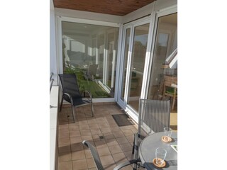 Balkon der Ferienwohnung Inselblume 26