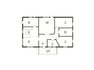 Vakantiehuis Ellös Grondplan 7