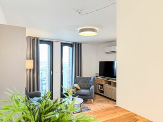 Blick zum Balkon