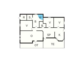 Vakantiehuis Udsholt Strand Grondplan 12