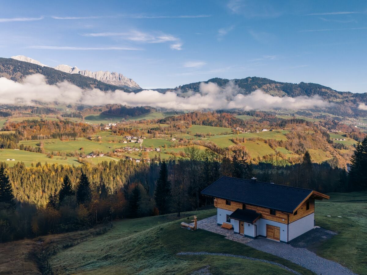 Ausblick auf Haus und Hochkönig