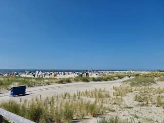 Norddeicher Strand mit Weg durch die Dünen