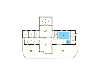 Casa per le vacanze Løkken Pianta del piano 44