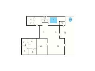 Vakantiehuis Dronningmølle Grondplan 62