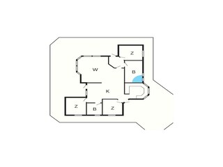 Vakantiehuis Rønde Grondplan 43