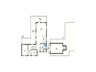 Vakantiehuis Ørding Grondplan 43