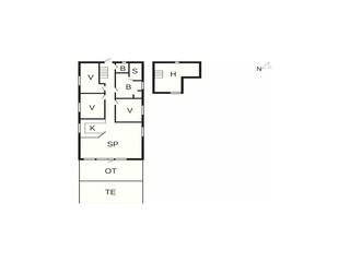 Vakantiehuis Jegum Grondplan 40