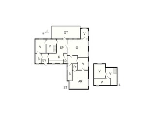 Vakantiehuis Vestervig Grondplan 55