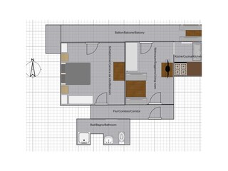 Appartamento per vacanze Lana Pianta del piano 14