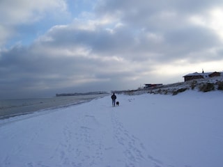 Hasselberg Strand im Schnee