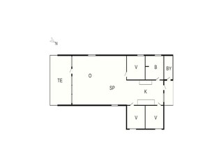 Ferienhaus Aalbæk Grundriss 100
