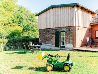 Outdoor Spielzeuge in der Spielscheune