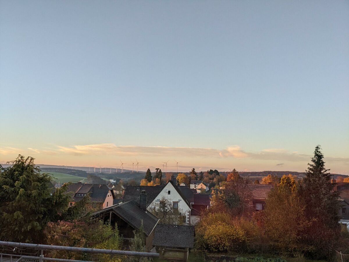 Blick vom Balkon, Ferienhaus Hoffmanns Eden, Hkeil