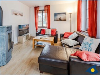 gemütliches Wohnzimmer mit Kamin