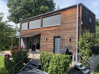 Blick vom Carportdach