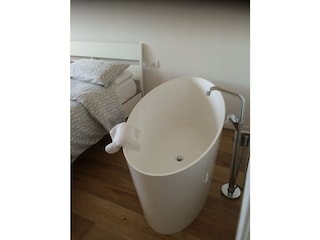 Bathtub in the bedroom