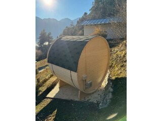 Private barrel sauna in your own garden