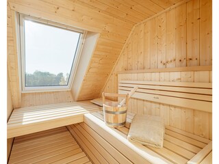 Sauna mit Boddenblick - Innenbild
